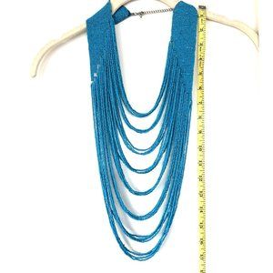 Turquoise Beaded Tiered Layered Necklace
